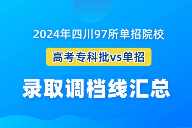 2024年四川省97所單招院校單招vs高考?？婆{(diào)檔線